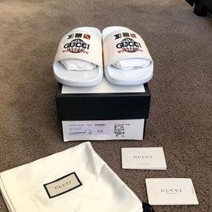 Gucci Slide ‘Worldwide Flag - White’